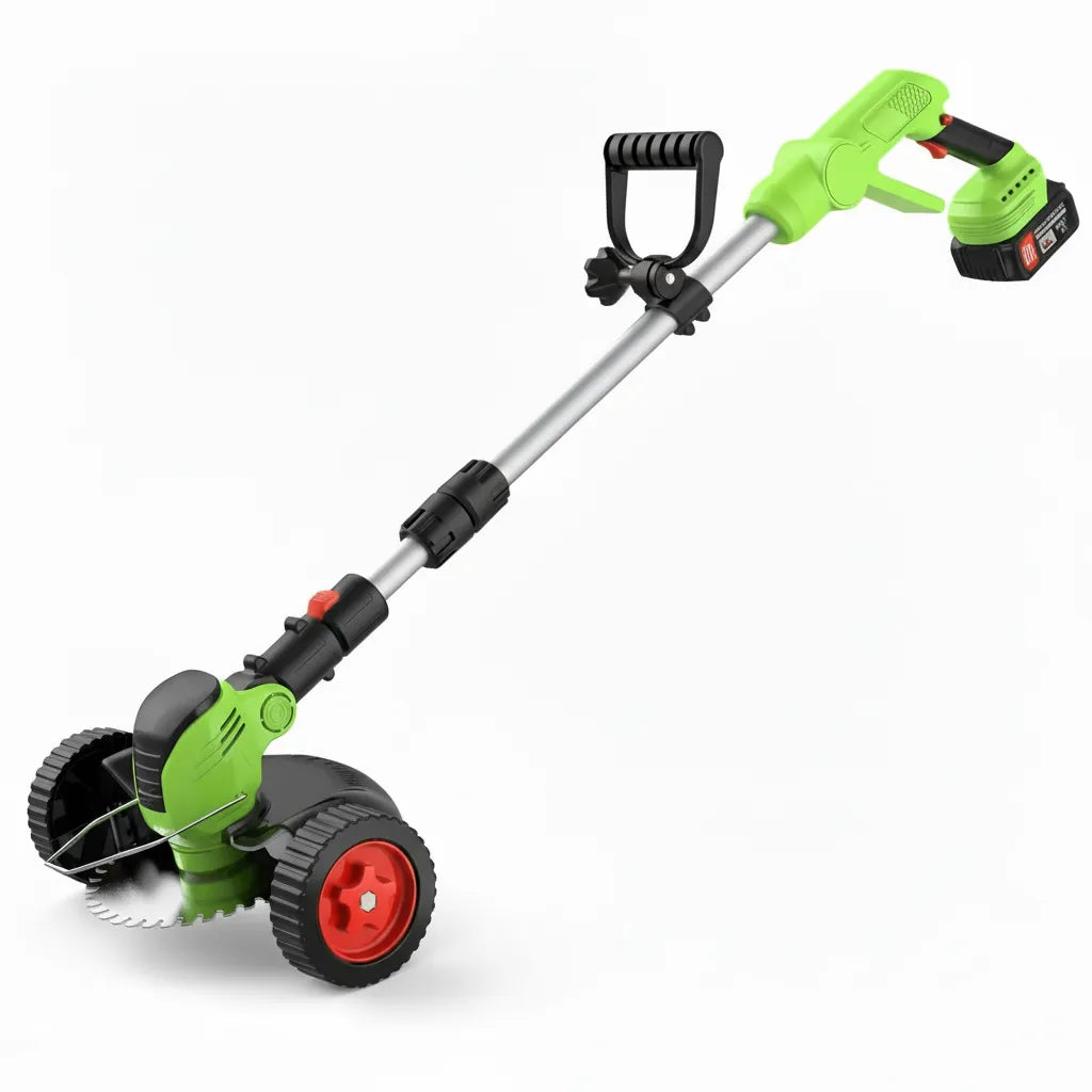 Virdena cordless 3-in-1 grass trimmer, brush cutter, and lawn edger with ergonomic handle and lightweight design.